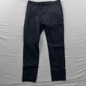 Vince Griffith Slim Fit Trousers Mens 34 Charcoal Gray Italian Cotton M75172540
